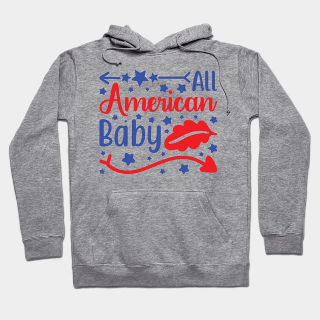 All American Baby Hoodie by hallyupunch